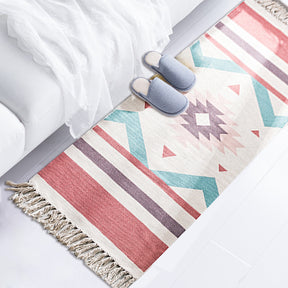 Bohemian Cotton and Linen Area Rug