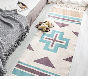 Bohemian Cotton and Linen Area Rug