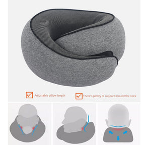 Memory Foam Travel Neck Pillow and Eye Mask Set