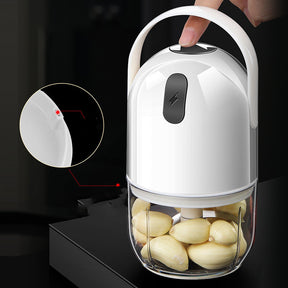 Wireless portable garlic crusher with USB charging