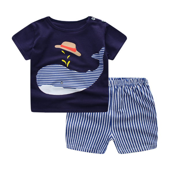 Summer casual clothing sets for boy and girl