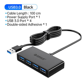 USB 3.0 VIENON 4-Port USB Splitter USB Expander for Laptop, Xbox, Printer, Camera, Keyboard, Mouse - 3.3ft