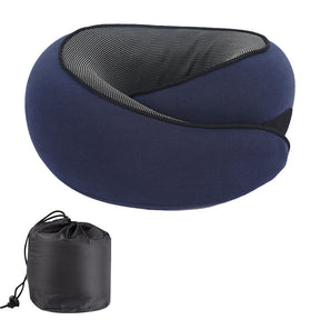 Memory Foam Travel Neck Pillow and Eye Mask Set