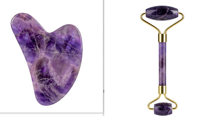 Amethyst Jade Roller and Gua Sha Set