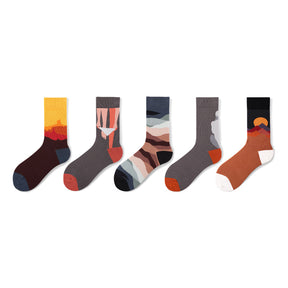 Sexy Cartoon Jacquard Cotton Socks