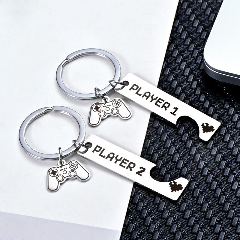 Minimalist Stainless Steel Electroplated Silver Keychain