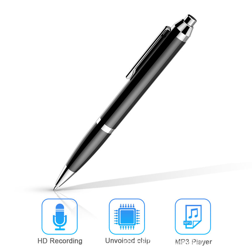 Voice recorder pen for meetings, interviews, classes, and lectures.