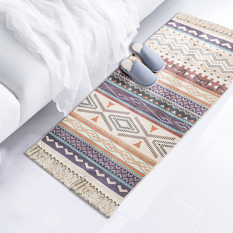 Bohemian Cotton and Linen Area Rug