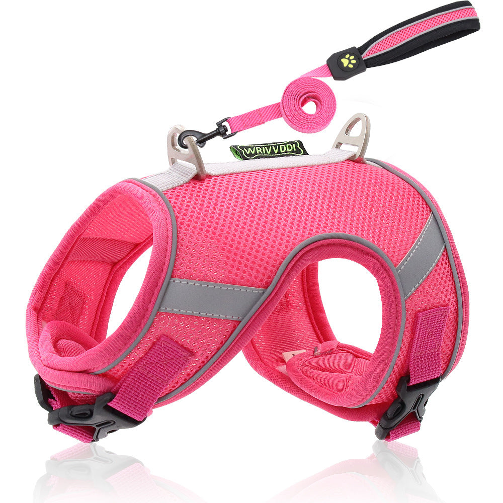 Breathable Mesh Dog Chest Strap Reflective Rope Pet Products