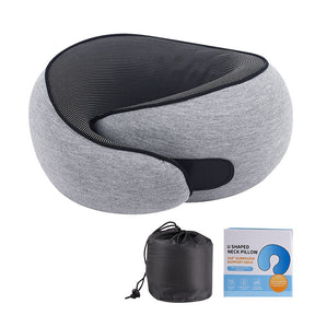 Memory Foam Travel Neck Pillow and Eye Mask Set