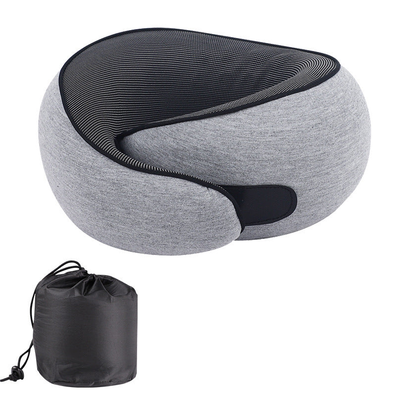 Memory Foam Travel Neck Pillow and Eye Mask Set