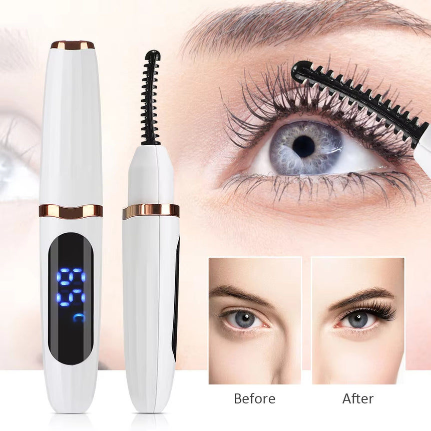 Electric Eyelash Curler, Portable USB Charging, Intelligent Temperature Control, Electric Heating, 3 Temperature Settings