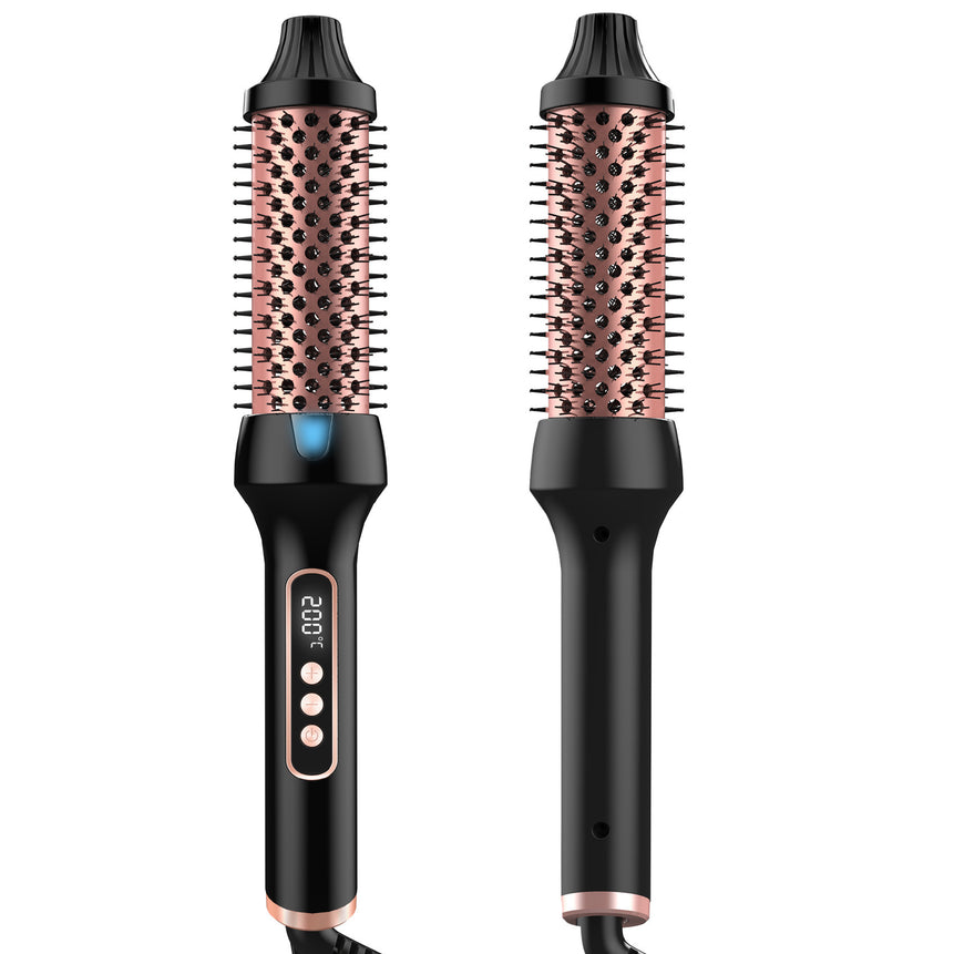 1.5-Inch Brush and Curling Iron with 10 Temperature Controls, Thermal and Dual Voltage for Travel