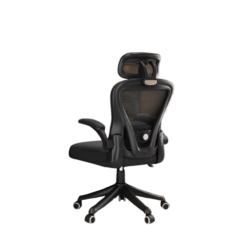 Ergonomic Black Swivel Office Chair High Back Comfortable Mesh Seat Headrest Adjustable Lumbar Support Wheels Executive Chair