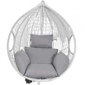 Soft hanging egg chair cushions.