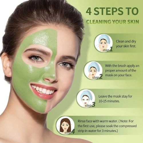 Indian Vitamin C Clay Mask Application Private Label Face Facial Green Tea Sold Mask Original Men Women Greentea Clay Mask