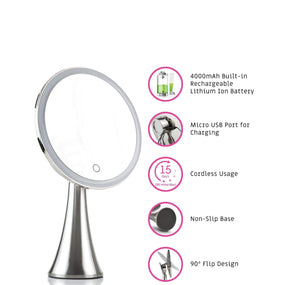 Rechargeable LED Makeup Mirror – Adjustable Brightness