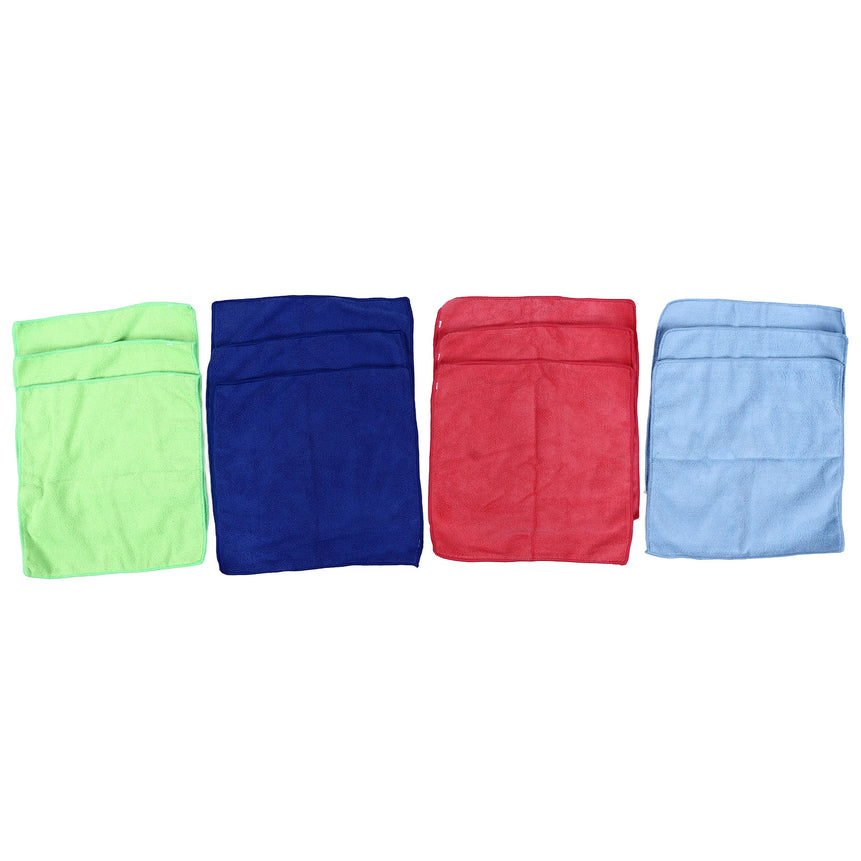 12 reusable microfiber towels