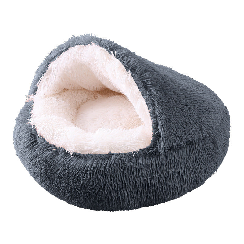 Cushion cat bed with non-slip bottom and machine washable