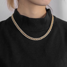 U-Shaped Cuban Link Necklace for Unisex