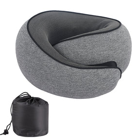 Memory Foam Travel Neck Pillow and Eye Mask Set