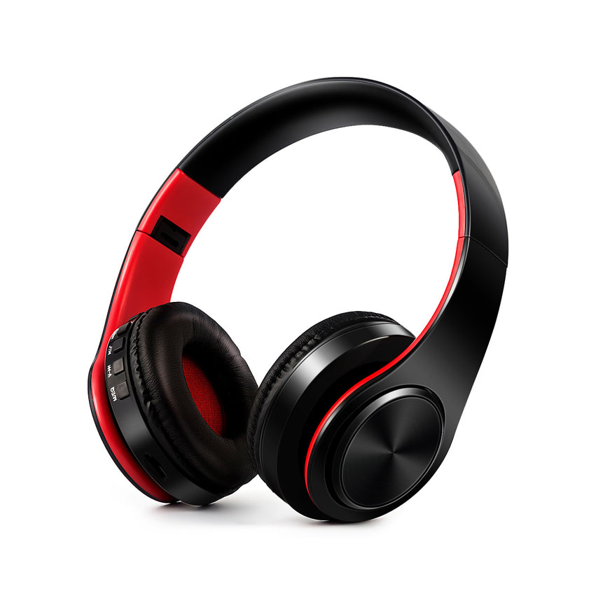 Quick Charge Bluetooth 5.2 Headphones HD Stereo Sound Over-Ear with Built-in Microphones