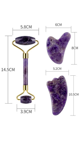 Amethyst Jade Roller and Gua Sha Set